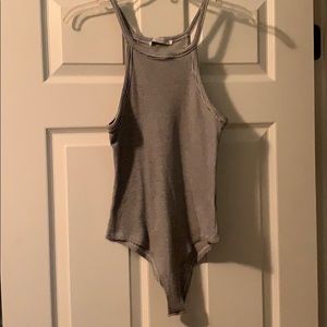black and white stripped bodysuit